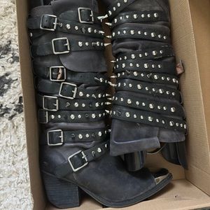 JEFFREY CAMPBELL KRAVITZ spiked boots 8